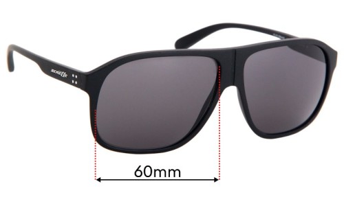 Sunglass Fix Replacement Lenses for Arnette 50-50 Grand AN4243 - 60mm Wide 
