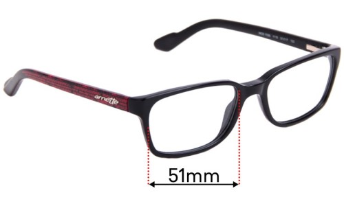 Sunglass Fix Replacement Lenses for Arnette MOD 7036 - 51mm Wide 