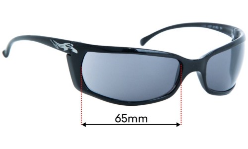 Arnette Slide AN4007 34mm Tall Replacement Lenses 65mm wide 