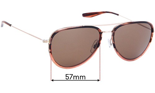 Sunglass Fix Lentilles de Remplacement pour Barton Perreira UNKNOWN - 57mm Wide 