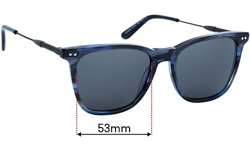 Sunglass Fix Lentilles de Remplacement pour Bottega Veneta BV 0072S - 53mm Wide 