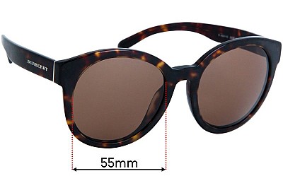 Burberry B 4231-D Lentes de Repuesto 55mm wide 
