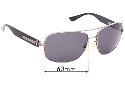 Bvlgari 5017 Lentes de Repuesto 60mm wide 