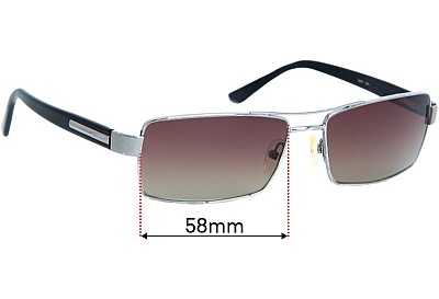 Bvlgari 544 Lentes de Repuesto 58mm wide 