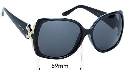 Sunglass Fix Replacement Lenses for Bvlgari 8078 - 59mm Wide 
