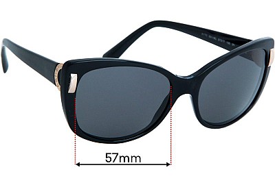 Bvlgari 8170 Lentes de Repuesto 57mm wide 