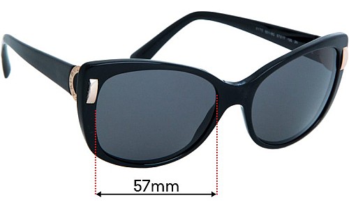 Sunglass Fix Lentes de Repuesto para Bvlgari 8170 - 57mm Wide 