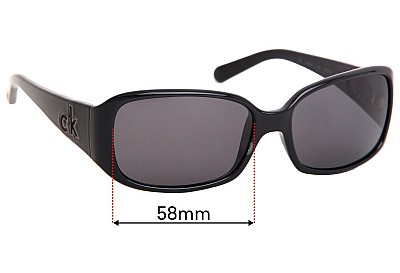 Calvin Klein CK3065S Replacement Lenses 58mm wide 