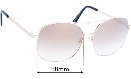 Sunglass Fix Replacement Lenses for Carla Zampatti Sun Rx 11 - 58mm Wide 