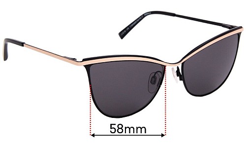 Sunglass Fix Replacement Lenses for Carla Zampatti Sun Rx 17 - 58mm Wide 