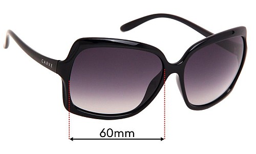 Sunglass Fix Replacement Lenses for Carve Grace - 60mm Wide Sunglass Fix Replacement Lenses for Carve Grace - 60mm Wide