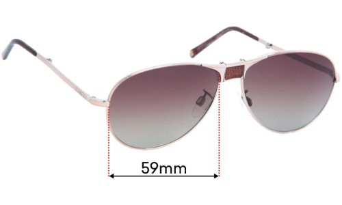 Sunglass Fix Ersatzgläser für Chanel 4139-Q - 59mm Wide 