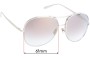 Sunglass Fix Lentes de Repuesto para Chloe CE 127S - 61mm Wide 