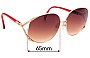 Sunglass Fix Replacement Lenses for Christian Dior 2250 - 65mm Wide 