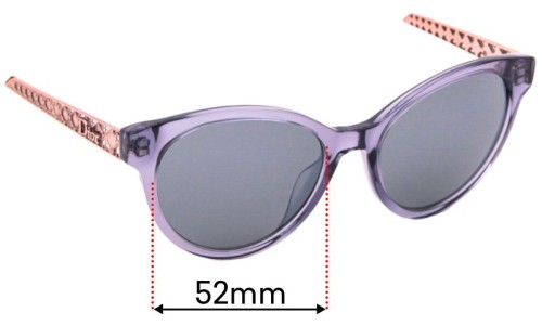 Sunglass Fix Replacement Lenses for Christian Dior Diorama7 - 52mm Wide 