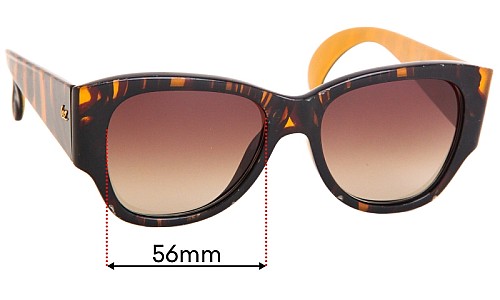 Sunglass Fix Lentilles de Remplacement pour Christian Lacroix 7330  - 56mm Wide 