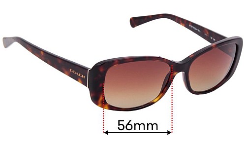 Sunglass Fix Lentilles de Remplacement pour Coach HC8168 - 56mm Wide 