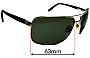 Sunglass Fix Lentes de Repuesto para Dillon George - 63mm Wide 