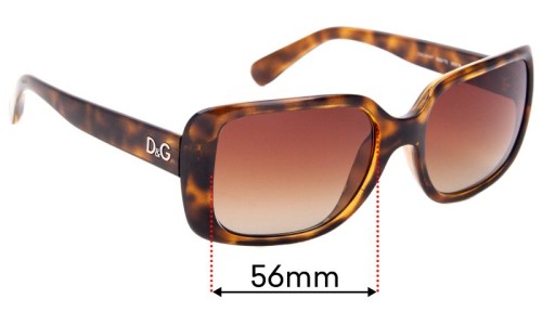 Sunglass Fix Replacement Lenses for Dolce & Gabbana DG8067 - 56mm Wide 