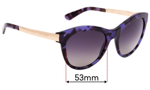 Sunglass Fix Replacement Lenses for Dolce & Gabbana DG4243 - 53mm Wide 
