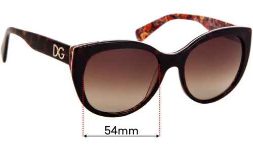 Sunglass Fix Replacement Lenses for Dolce & Gabbana DG4217 - 54mm Wide 