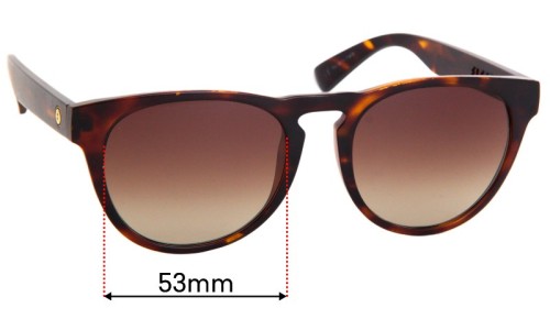 Sunglass Fix Replacement Lenses for Electric Nashville XL - 53mm Wide 