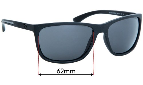 Sunglass Fix Replacement Lenses for Emporio Armani EA4078 - 62mm Wide 
