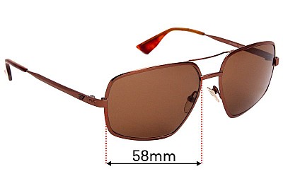 Emporio Armani EA9639/S Replacement Lenses 58mm wide 