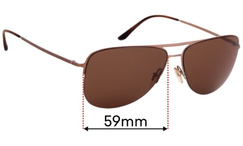 Sunglass Fix Replacement Lenses for Giorgio Armani AR 6007 - 59mm Wide 