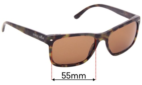 Giorgio Armani AR 8049 Replacement Lenses 55mm wide 