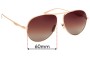 Sunglass Fix Replacement Lenses for Gucci GG0334/S - 60mm Wide 