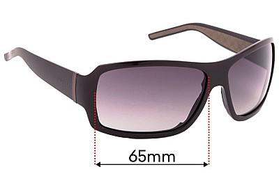 Gucci GG1012/S Replacement Lenses 65mm wide 