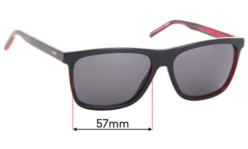 Sunglass Fix Replacement Lenses for Hugo Boss HG Sun Rx 01 - 57mm Wide 
