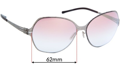 Sunglass Fix Lentes de Repuesto para IC! Berlin Sauvage - 62mm Wide Sunglass Fix Lentes de Repuesto para IC! Berlin Sauvage - 62mm Wide