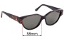 Sunglass Fix Lentes de Repuesto para Jean-Louis Scherrer California 704 - 58mm Wide 
