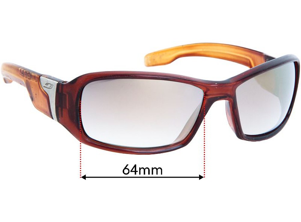 Sunglass Fix Lentes de Repuesto para Julbo Zulu - 64mm Wide Sunglass Fix Lentes de Repuesto para Julbo Zulu - 64mm Wide