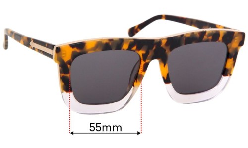 Sunglass Fix Ersatzgläser für Karen Walker Deep Orchard - 55mm Wide 