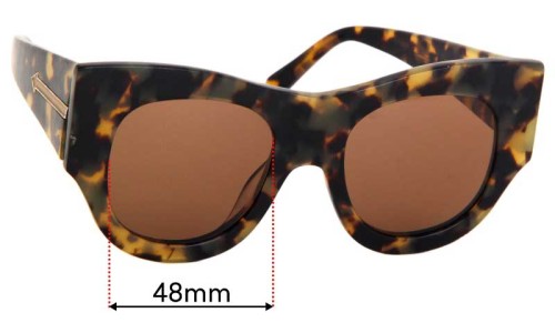 Sunglass Fix Replacement Lenses for Karen Walker Faithful - 48mm Wide 