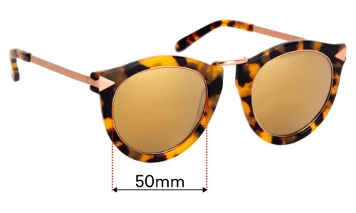 Karen Walker Superstars Harvest Replacement Lenses 50mm wide 