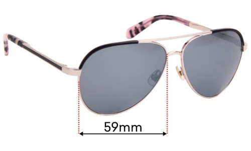 Sunglass Fix Ersatzgläser für Kate Spade Amarissa/S - 59mm Wide 