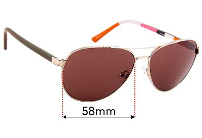 Kate Spade Blossom/O/S Replacement Lenses 58mm wide 