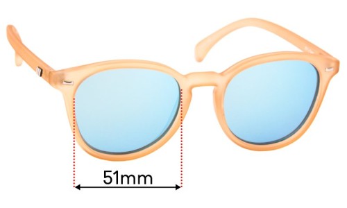 Sunglass Fix Replacement Lenses for Le Specs Bandwagon - 51mm Wide 
