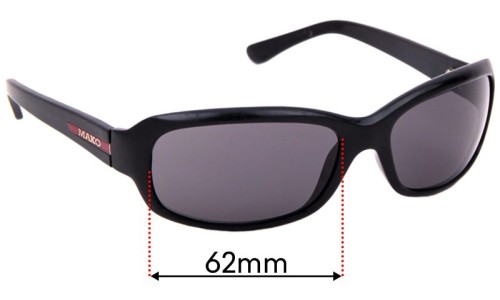 Sunglass Fix Lentes de Repuesto para Mako Smash 9543 - 62mm Wide 