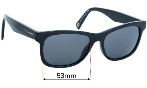 Sunglass Fix Lentes de Repuesto para Marc by Marc Jacobs 04 - 53mm Wide Sunglass Fix Lentes de Repuesto para Marc by Marc Jacobs 04 - 53mm Wide