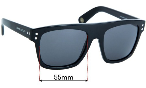 Sunglass Fix Replacement Lenses for Marc by Marc Jacobs MJ 406/S - 55mm Wide Marc by Marc Jacobs MJ 406/S Replacement Lenses 55mm wide