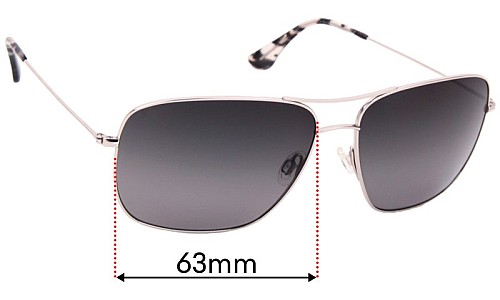 Sunglass Fix Ersatzgläser für Maui Jim MJ774 Cook Pines - 63mm Wide Maui Jim MJ774 Cook Pines Ersatzlinsen 63mm wide