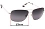 Sunglass Fix Ersatzgläser für Maui Jim MJ774 Cook Pines - 63mm Wide 
