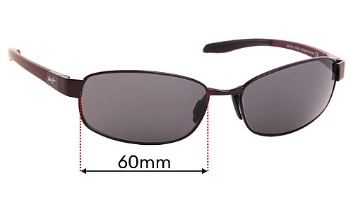 Sunglass Fix Lentilles de Remplacement pour Maui Jim MJ741 Salt Air - 60mm Wide Maui Jim MJ741 Salt Air Lentilles de Remplacement 60mm wide
