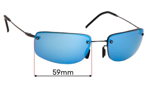 Sunglass Fix Ersatzgläser für Maui Jim MJ352 Pali - 59mm Wide 