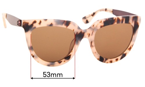 Sunglass Fix Ersatzgläser für Mimco Perplex - 53mm Wide 